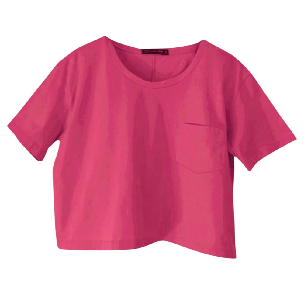 Relaxed Crop Pocket T-Shirt